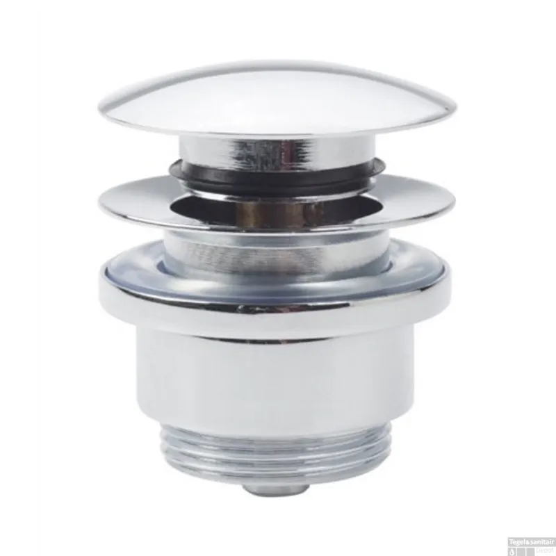 Stop/go Afvoerplug Clou InBe Zonder Overloopgat Rond Chroom Dagaanbieding