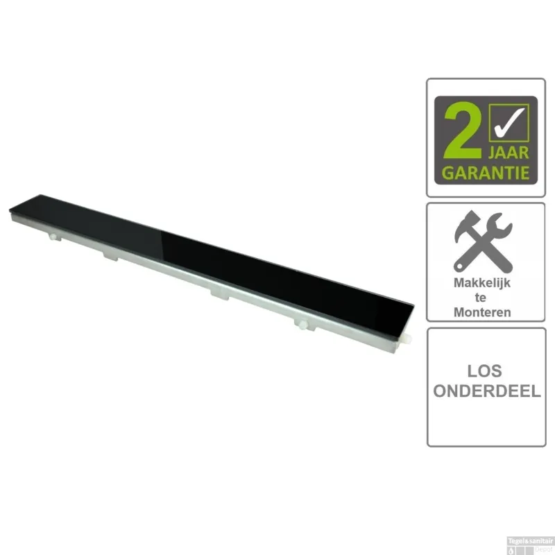 Nieuw BWS Glasrooster Tbv RVS Douchegoot 70x7 cm Zwart