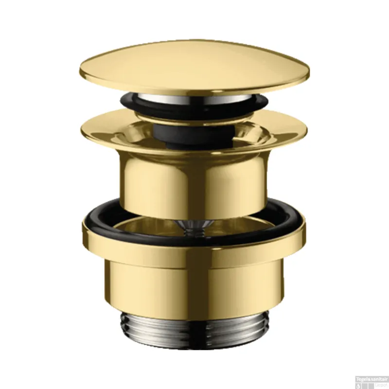 Push Open Afvoergarnituur DN32 HansGrohe Gepolijst Goud Koop Online
