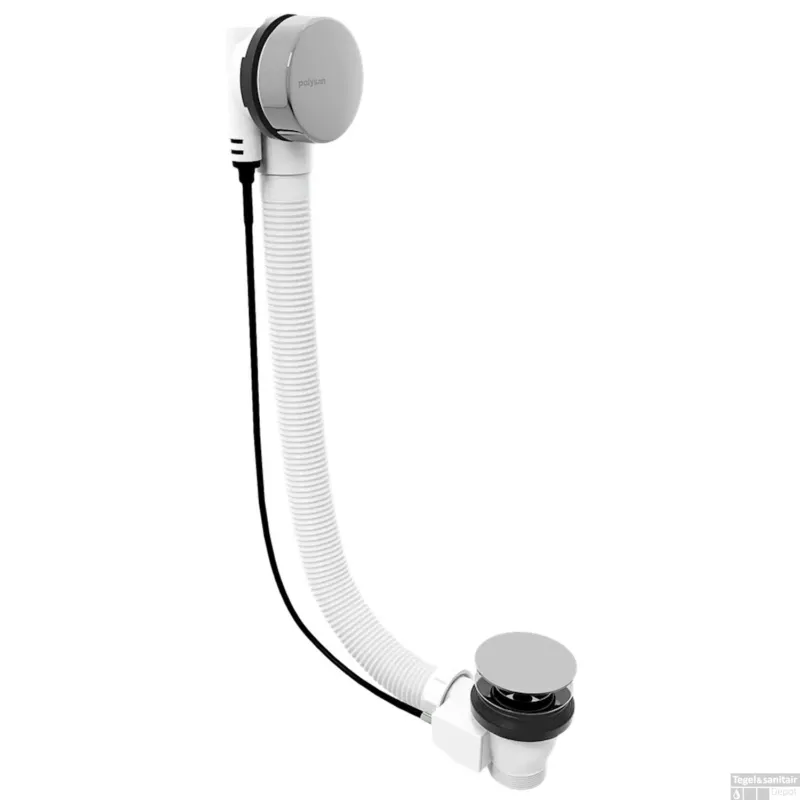 Badafvoercombinatie Polysan 80 cm Met waste 72 mm Chrome Merkproduct