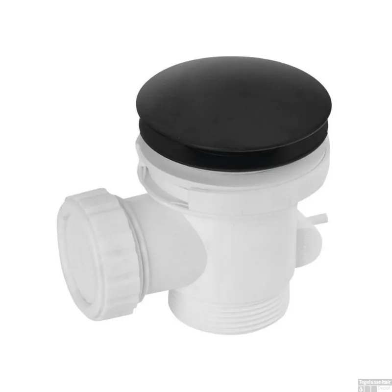Clickwaste Polysan 6/4 tbv Ligbaden 52mm Mat Zwart Beperkte Voorraad