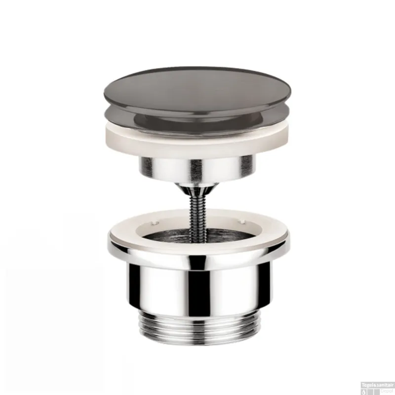 Clickwaste Hotbath Cobber Afvoerplug met Schroef Rond Verouderd IJzer Must-Have