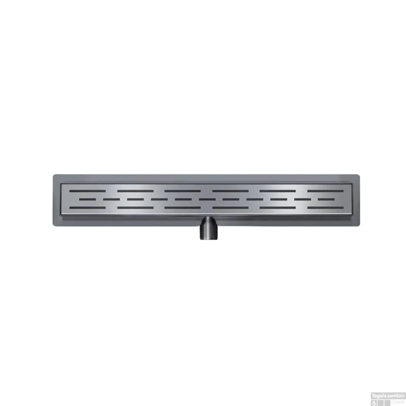 Douchegoot Wiesbaden Met Flens 100x7cm 6.7cm Diep Gunmetal Actieprijs