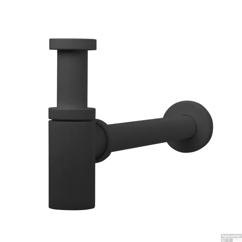 Wastafel Sifon Hotbath Cobber Rond Mat Zwart Actieprijs