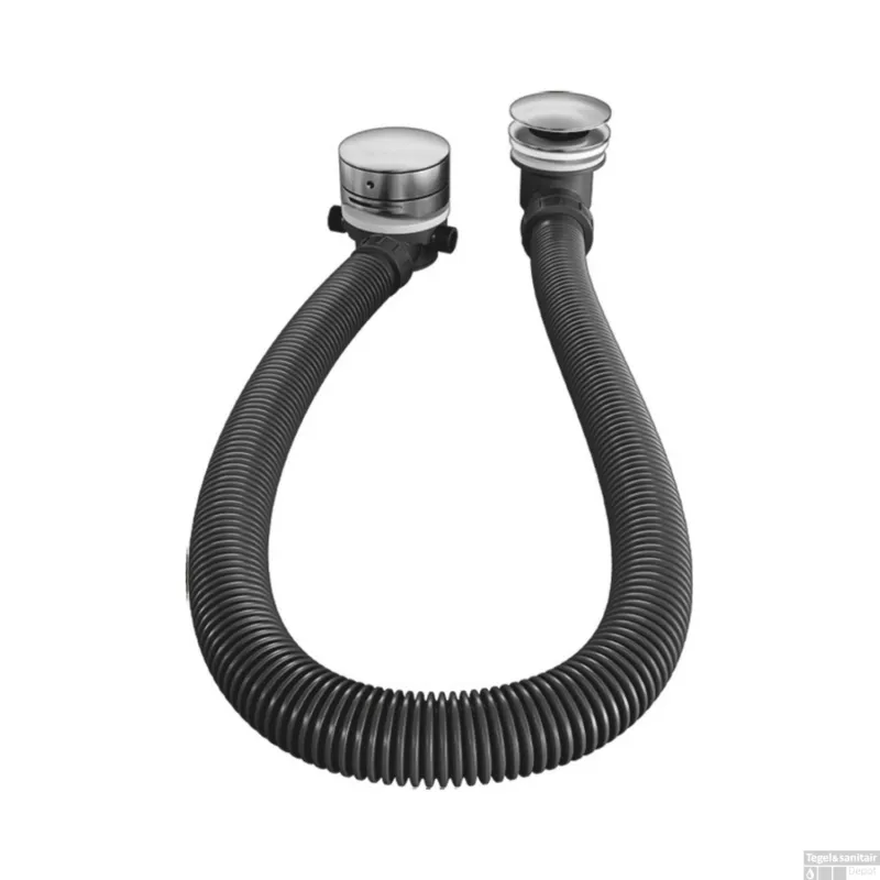 Badafvoer met Overloop Badvulcombinatie Brauer Brushed Edition Geborsteld RVS Populair