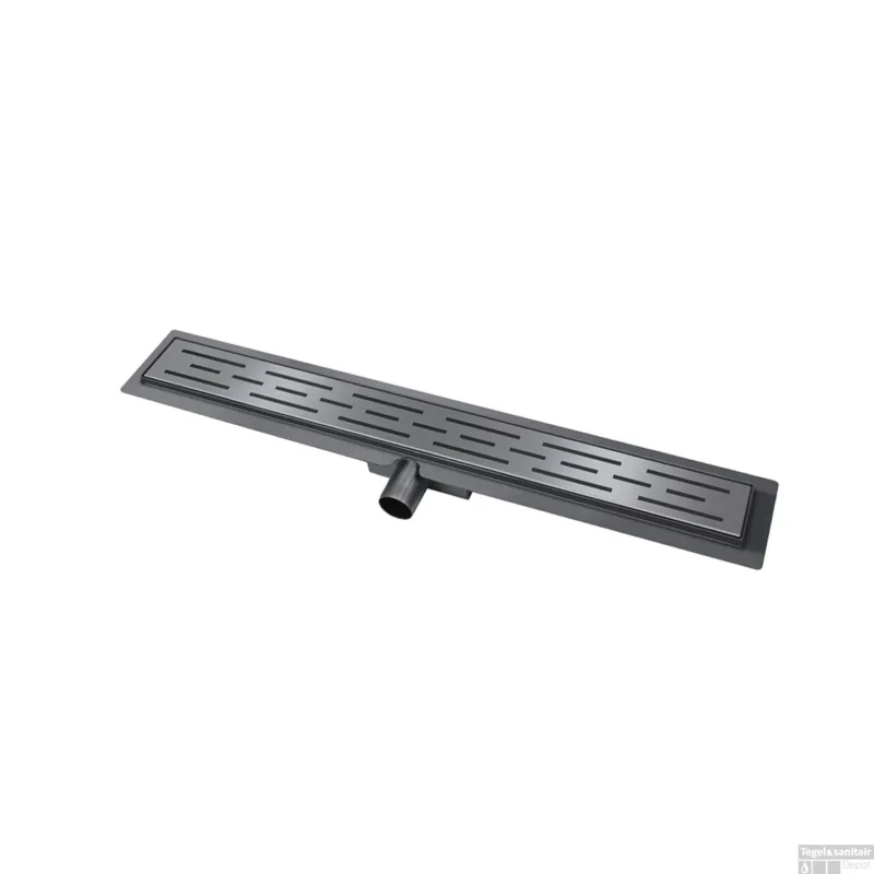 BWS Douchegoot Flens Met Uitneembare Haarfilter 90x7x6.7 cm Gunmetal Hete Deal