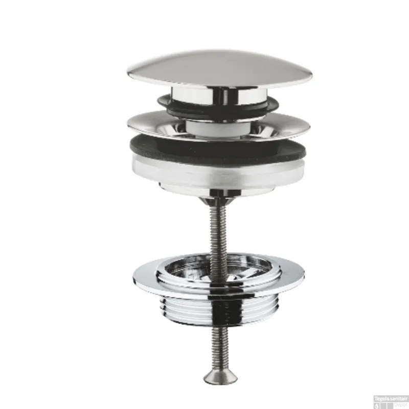 Waste GROHE Others met Push Open Plug Supersteel Korting