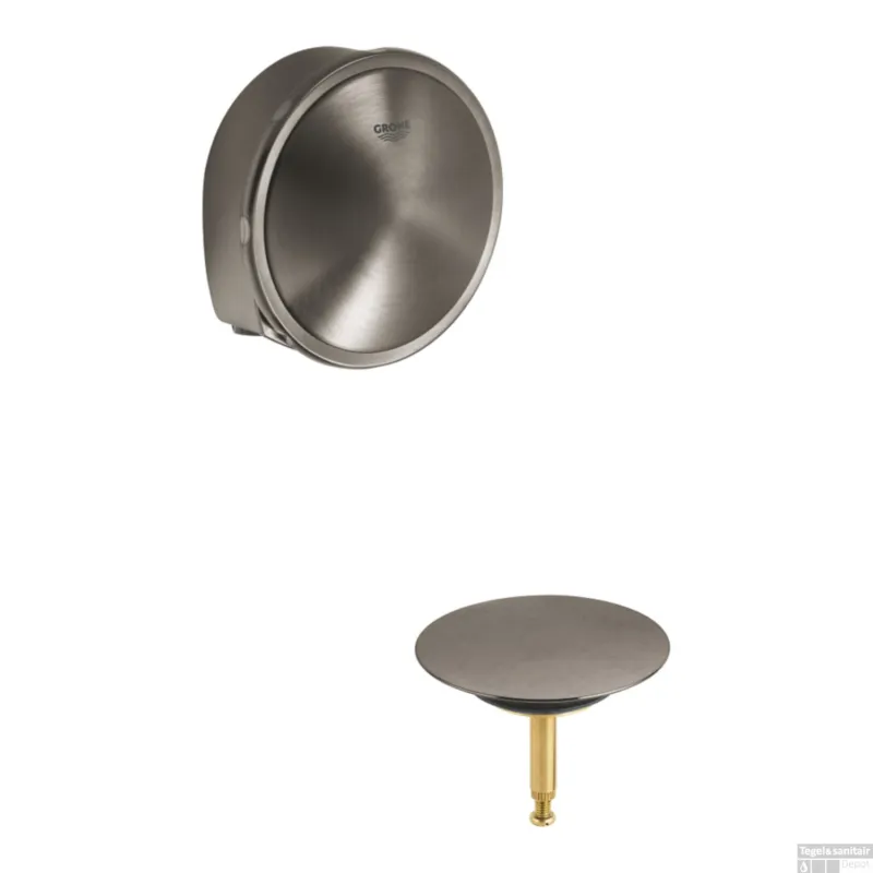 Aanbieding Badafvoercombinatie GROHE Others Hard Graphite Geborsteld (excl. inbouwdeel)