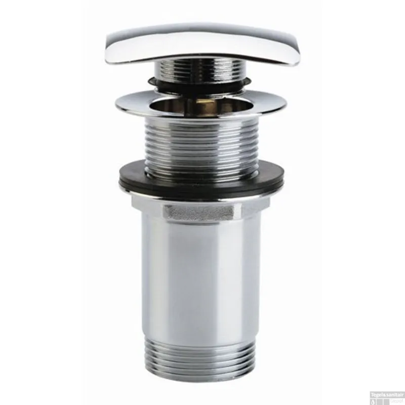 Stop/go Afvoerplug Clou InBe Zonder Overloop Vierkant Chroom Fabrieksprijs