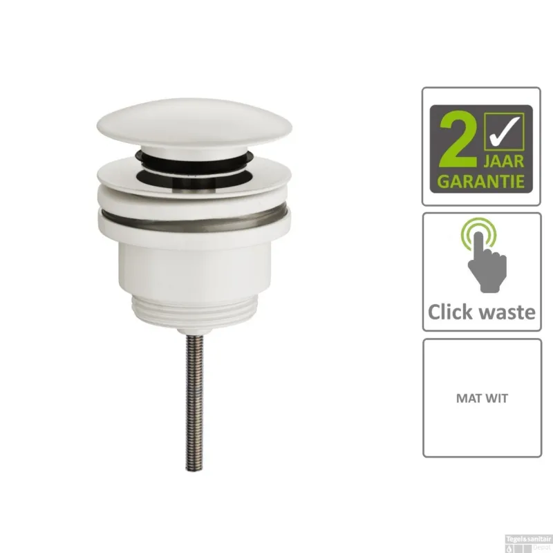 BWS Clickwaste Luxe Laag 5/4" Mat Wit Exclusieve Aanbieding