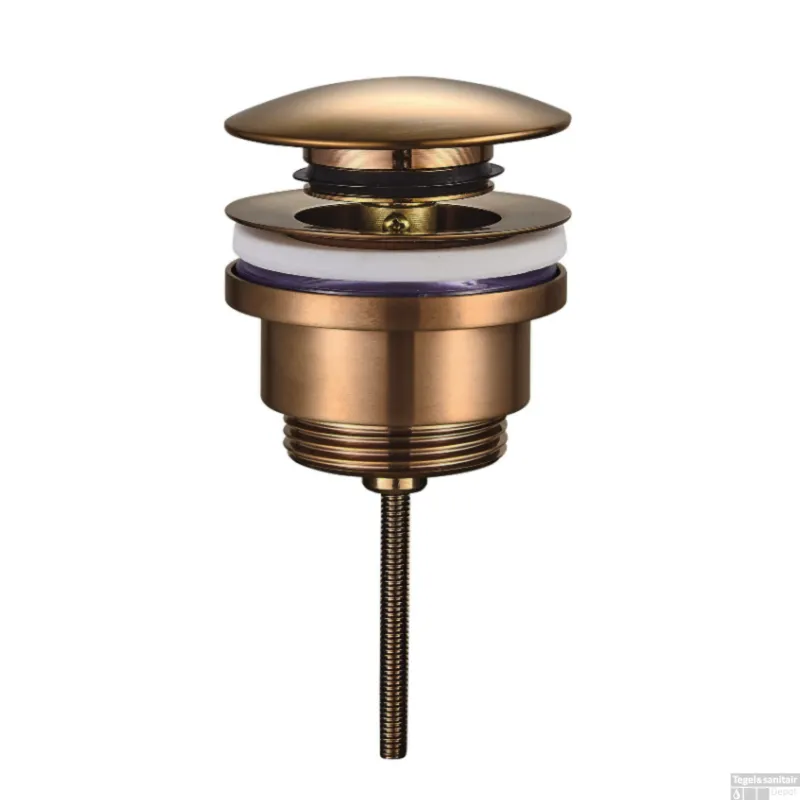 Beperkte Voorraad Clickwaste Luxe Wiesbaden Laag Model 5/4" Geborsteld Brons Koper