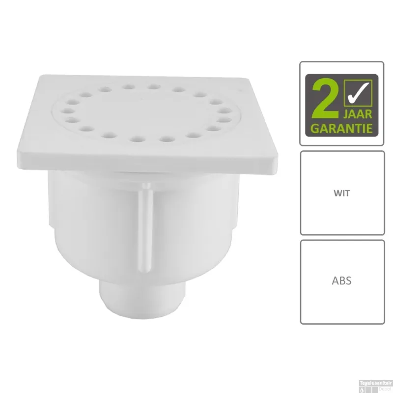 BWS Doucheput Onderuitlaat 10x10cm Wit Rechtstreeks Van De Fabrikant