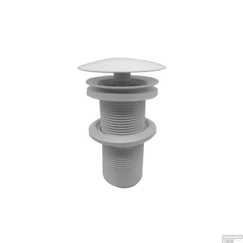 Open Afvoerplug Wiesbaden Caral Verlengd 5/4" Glans Wit Alleen Vandaag