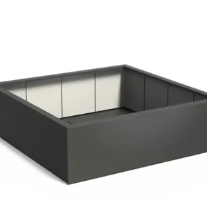 Alleen Vandaag Adezz Carrez Plantenbak Polyester Vierkant 200 x 200 x 60 cm Zwartgrijs