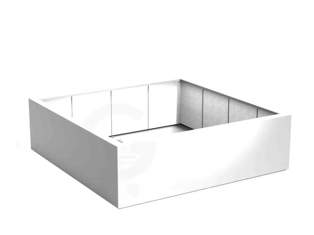 Adezz Carrez Plantenbak Polyester Vierkant 200 x 200 x 60 cm Verkeerswit Seizoensaanbieding