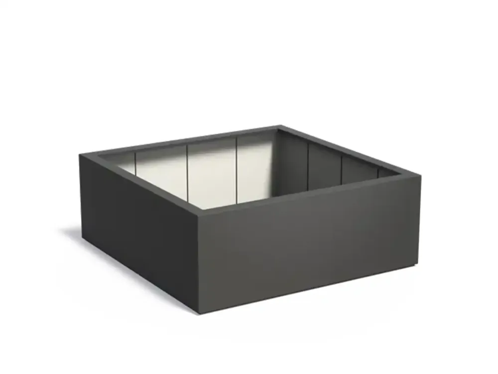Adezz Carrez Plantenbak Polyester Vierkant 160 x 160 x 60 cm Zwartgrijs Koop Vandaag