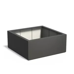 Adezz Carrez Plantenbak Polyester Vierkant 140 x 140 x 60 cm Zwartgrijs Aanbieding