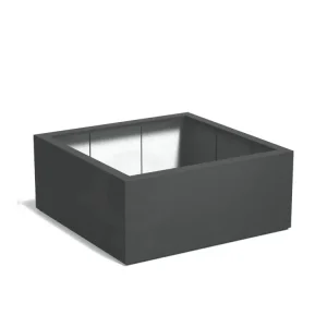Adezz Carrez Plantenbak Polyester Vierkant 140 x 140 x 60 cm Antracietgrijs Beperkte Voorraad