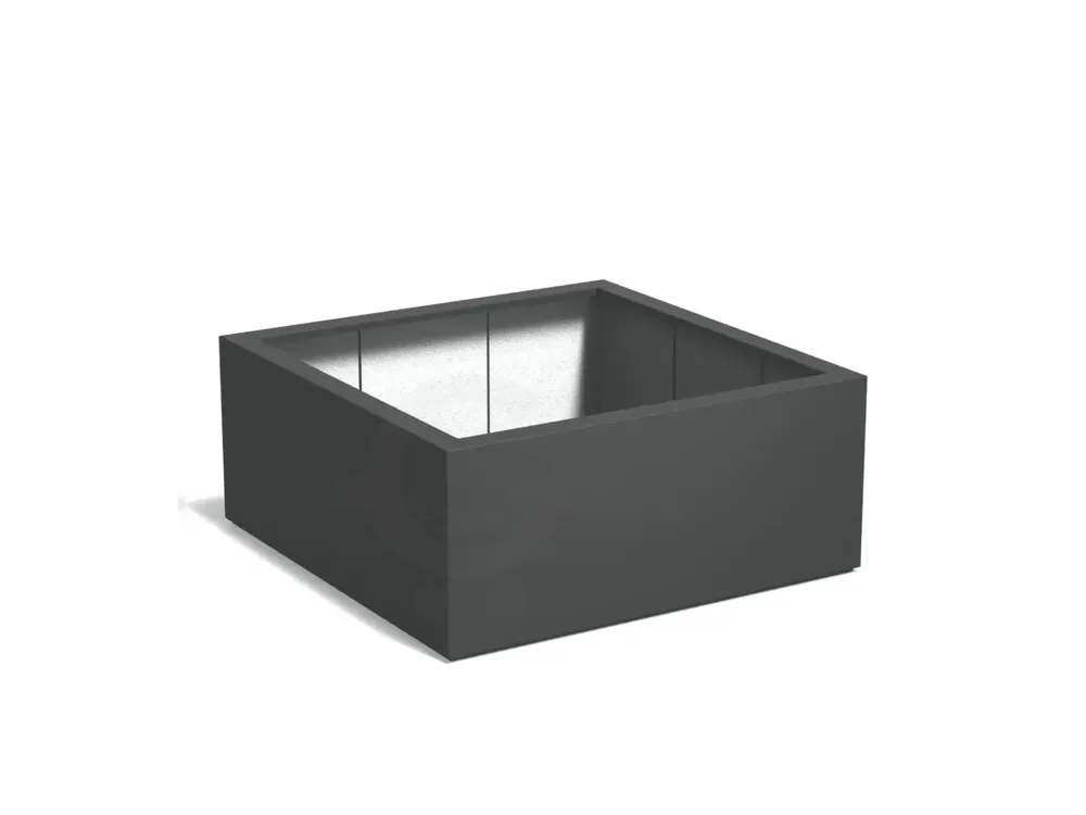 Adezz Carrez Plantenbak Polyester Vierkant 140 x 140 x 60 cm Antracietgrijs Beperkte Voorraad