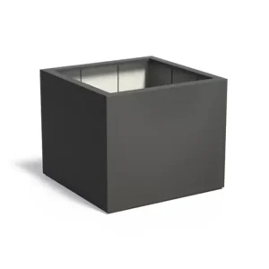 Adezz Carrez Plantenbak Polyester Vierkant 120 x 120 x 100 cm Zwartgrijs Hete Deal