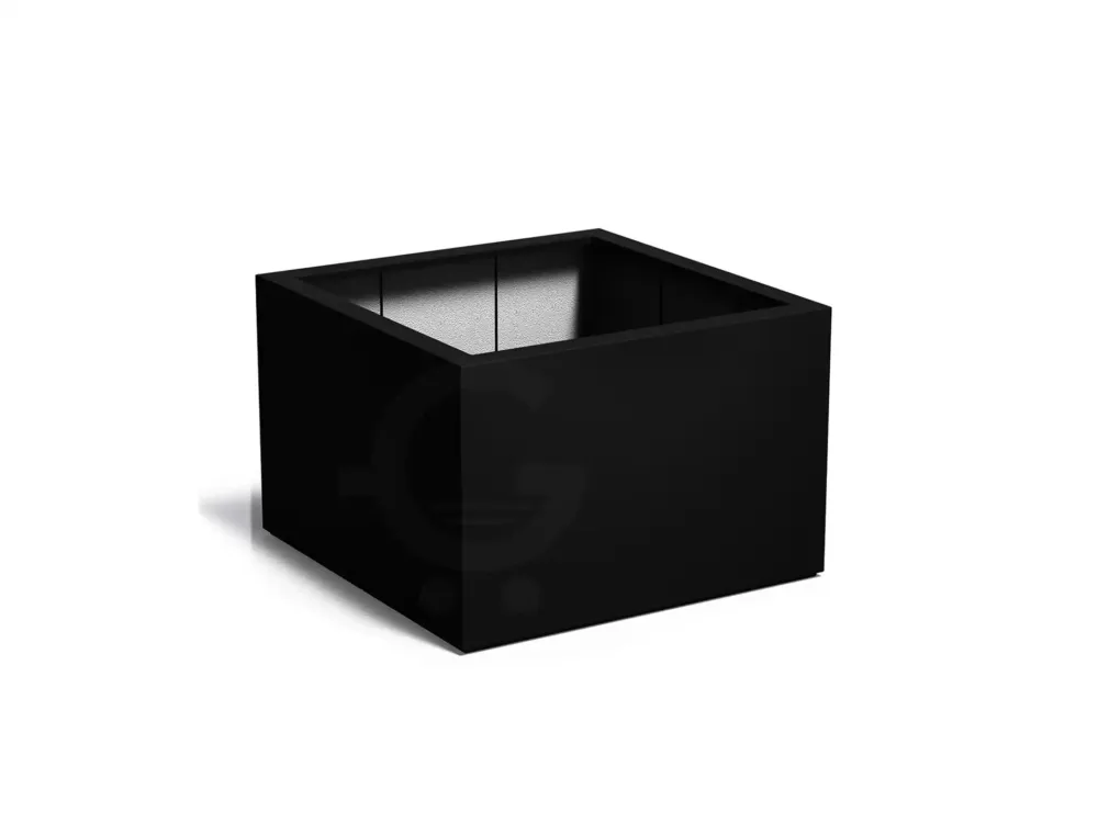 Gereduceerde Prijs Adezz Carrez Plantenbak Polyester Vierkant 120 x 120 x 80 cm Gitzwart