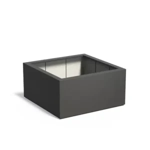 Adezz Carrez Plantenbak Polyester Vierkant 120 x 120 x 60 cm Zwartgrijs Merkproduct