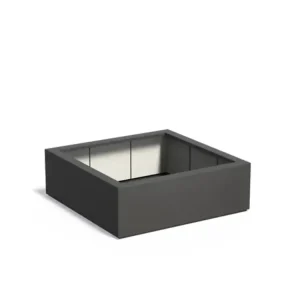 Hete Deal Adezz Carrez Plantenbak Polyester Vierkant 120 x 120 x 40 cm Zwartgrijs