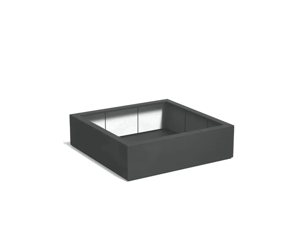 Nieuw Adezz Carrez Plantenbak Polyester Vierkant 120 x 120 x 40 cm Antracietgrijs