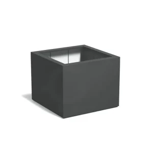 Hoge Kwaliteit Adezz Carrez Plantenbak Polyester Vierkant 100 x 100 x 80 cm Antracietgrijs