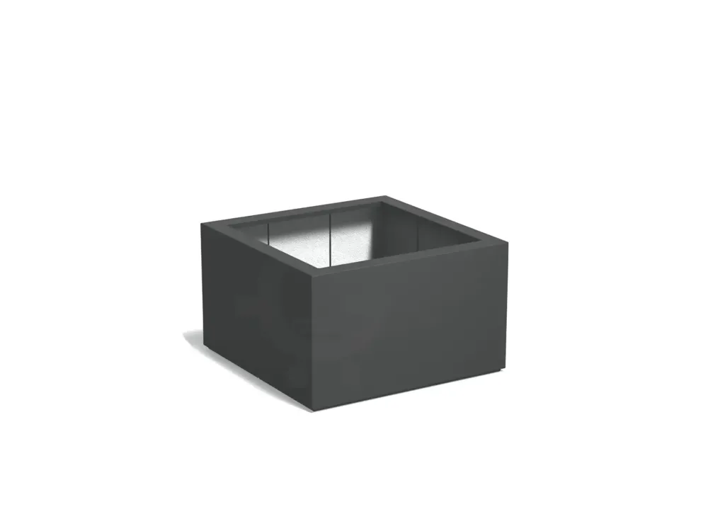 Weekendaanbieding Adezz Carrez Plantenbak Polyester Vierkant 100 x 100 x 60 cm Antracietgrijs