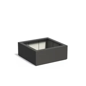 Direct Verzonden Adezz Carrez Plantenbak Polyester Vierkant 100 x 100 x 40 cm Zwartgrijs
