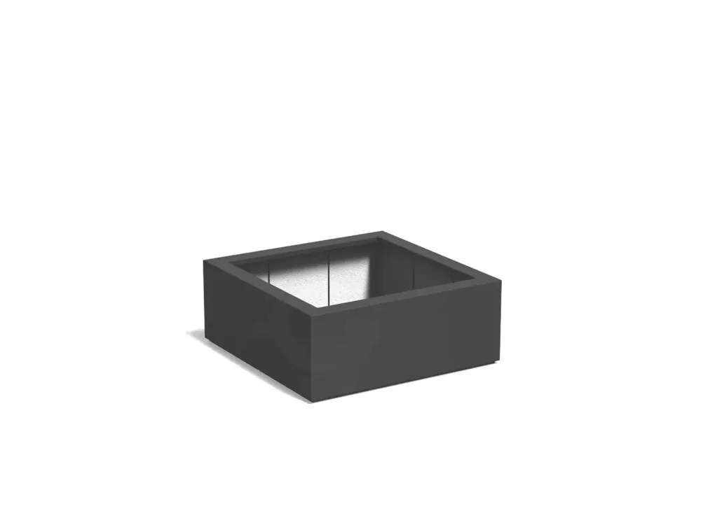 Adezz Carrez Plantenbak Polyester Vierkant 100 x 100 x 40 cm Antracietgrijs Actieprijs