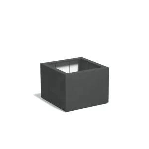 Adezz Carrez Plantenbak Polyester Vierkant 80 x 80 x 60 cm Antracietgrijs Speciale Aanbieding