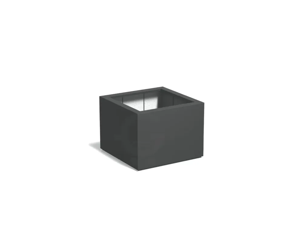 Adezz Carrez Plantenbak Polyester Vierkant 80 x 80 x 60 cm Antracietgrijs Speciale Aanbieding