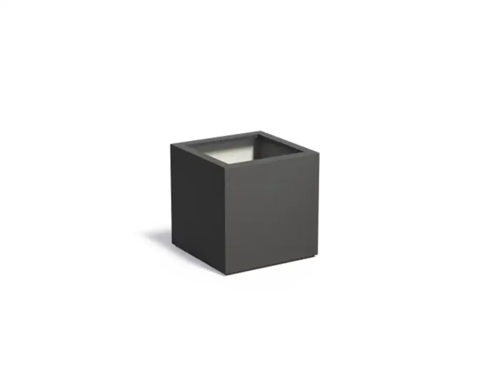 Flitsaanbieding Adezz Carrez Plantenbak Polyester Vierkant 70 x 70 x 70 cm Zwartgrijs