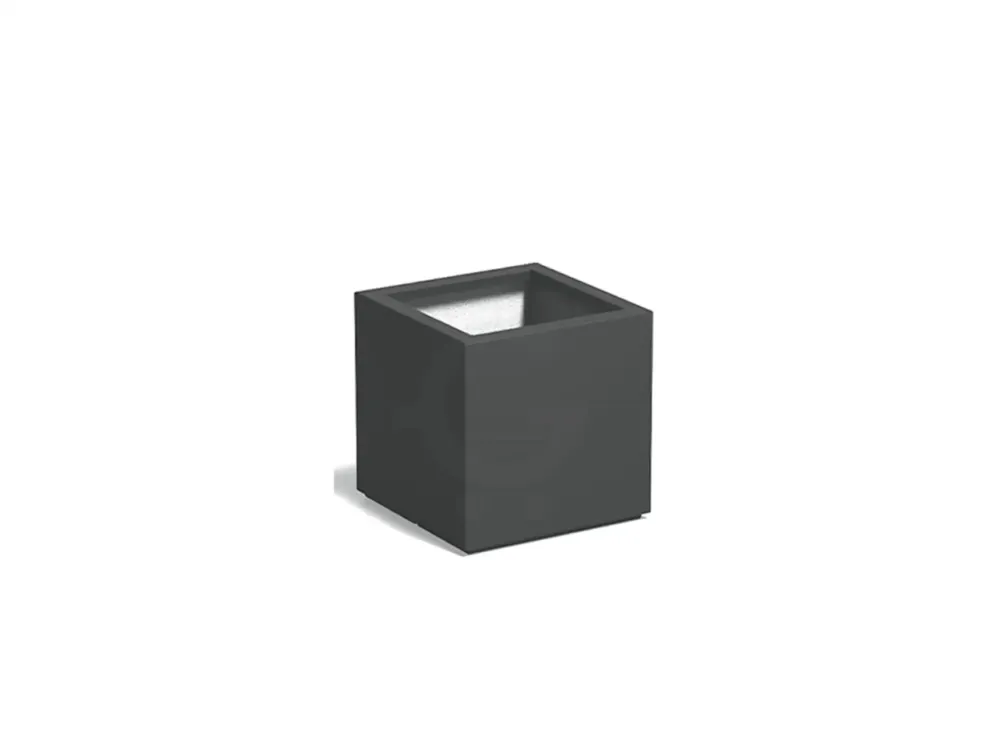 Bestel Nu Adezz Carrez Plantenbak Polyester Vierkant 70 x 70 x 70 cm Antracietgrijs