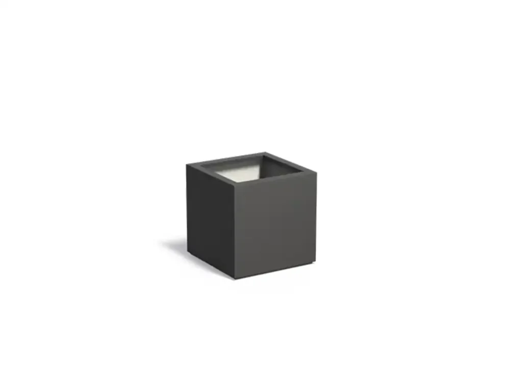 Betaalbaar Adezz Carrez Plantenbak Polyester Vierkant 60 x 60 x 60 cm Zwartgrijs