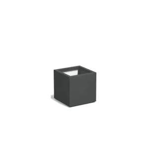 Lage Kosten Adezz Carrez Plantenbak Polyester Vierkant 50 x 50 x 50 cm Antracietgrijs