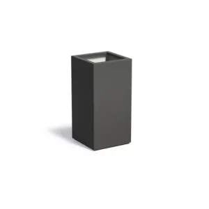 Exclusieve Aanbieding Adezz Carrez Plantenbak Polyester Vierkant 50 x 50 x 100 cm Zwartgrijs
