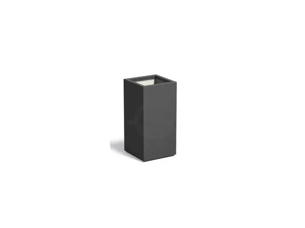 Aanbieding Adezz Carrez Plantenbak Polyester Vierkant 40 x 40 x 80 cm Antracietgrijs