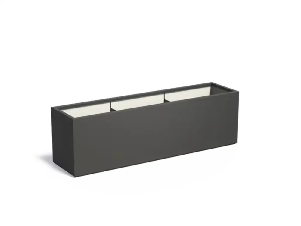 Op = Op Adezz Carrez Plantenbak Polyester Rechthoek 200 x 50 x 60 cm Zwartgrijs