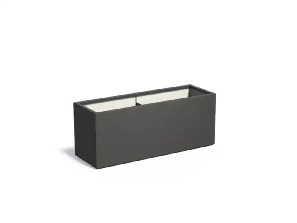 Snelle Levering Adezz Carrez Plantenbak Polyester Rechthoek 150 x 50 x 60 cm Zwartgrijs