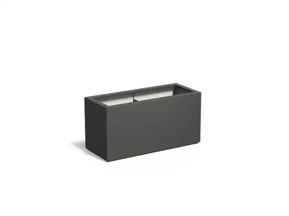 Adezz Carrez Plantenbak Polyester Rechthoek 120 x 50 x 60 cm Zwartgrijs Laatste Kans