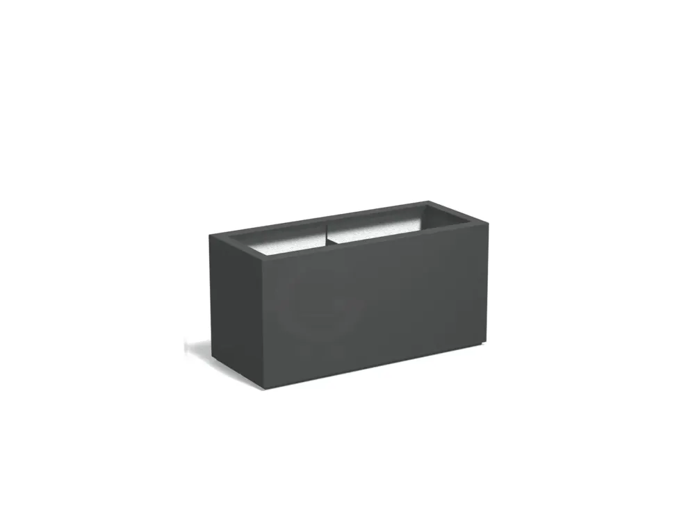 Hoge Kwaliteit Adezz Carrez Plantenbak Polyester Rechthoek 120 x 50 x 60 cm Antracietgrijs