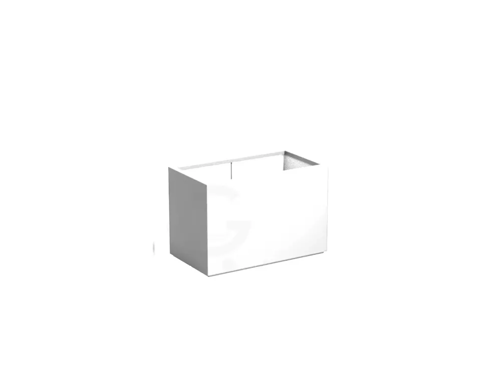 Gecertificeerd Adezz Carrez Plantenbak Polyester Rechthoek 90 x 50 x 60 cm Verkeerswit