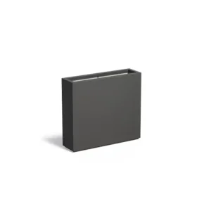 Adezz Carrez Plantenbak Polyester Rechthoek 90 x 25 x 80 cm Zwartgrijs Must-Have