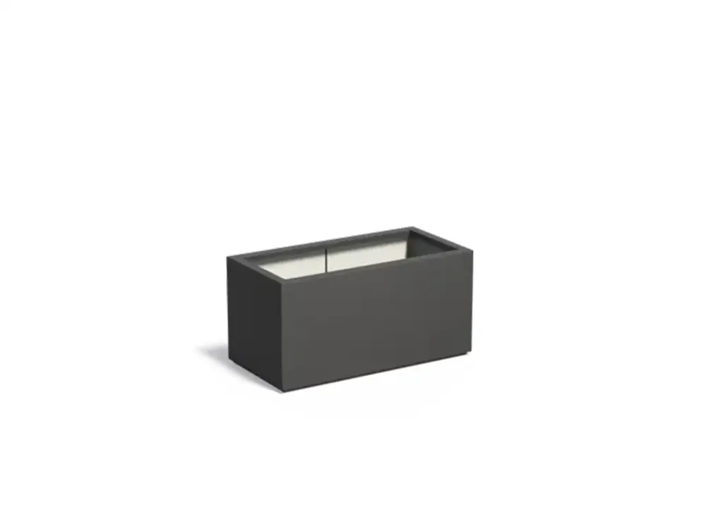 Beperkte Voorraad Adezz Carrez Plantenbak Polyester Rechthoek 100 x 50 x 50 cm Zwartgrijs