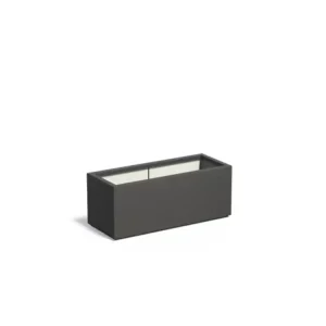 Fabrieksprijs Adezz Carrez Plantenbak Polyester Rechthoek 100 x 40 x 40 cm Zwartgrijs