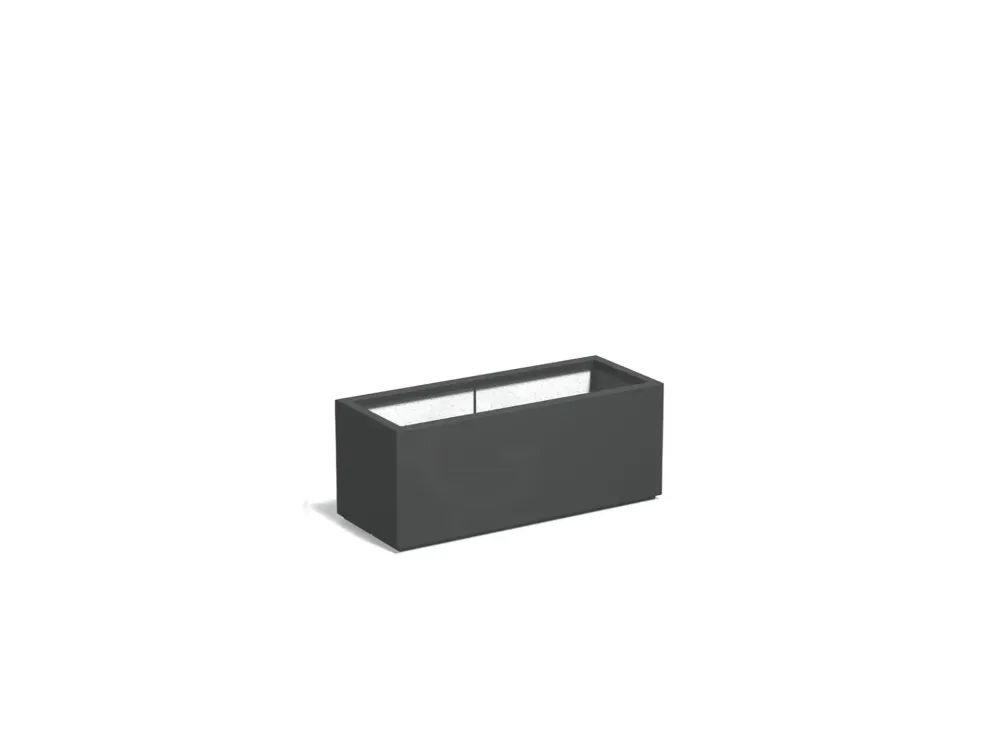 Koopje Adezz Carrez Plantenbak Polyester Rechthoek 100 x 40 x 40 cm Antracietgrijs