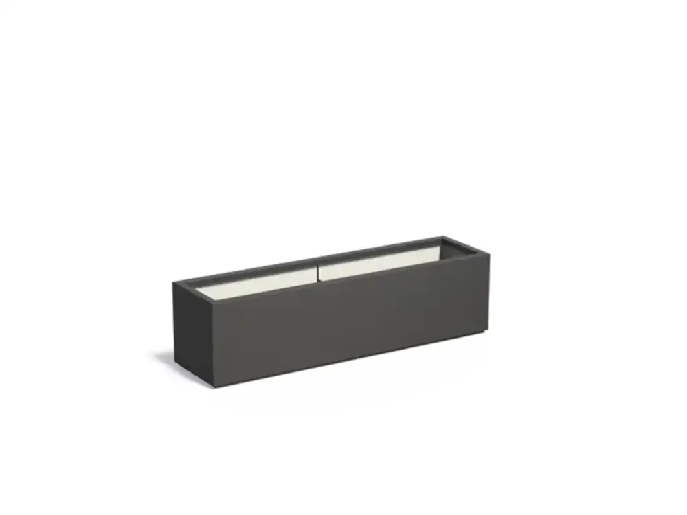 Adezz Carrez Plantenbak Polyester Rechthoek 150 x 40 x 40 cm Zwartgrijs Beperkt Aanbod